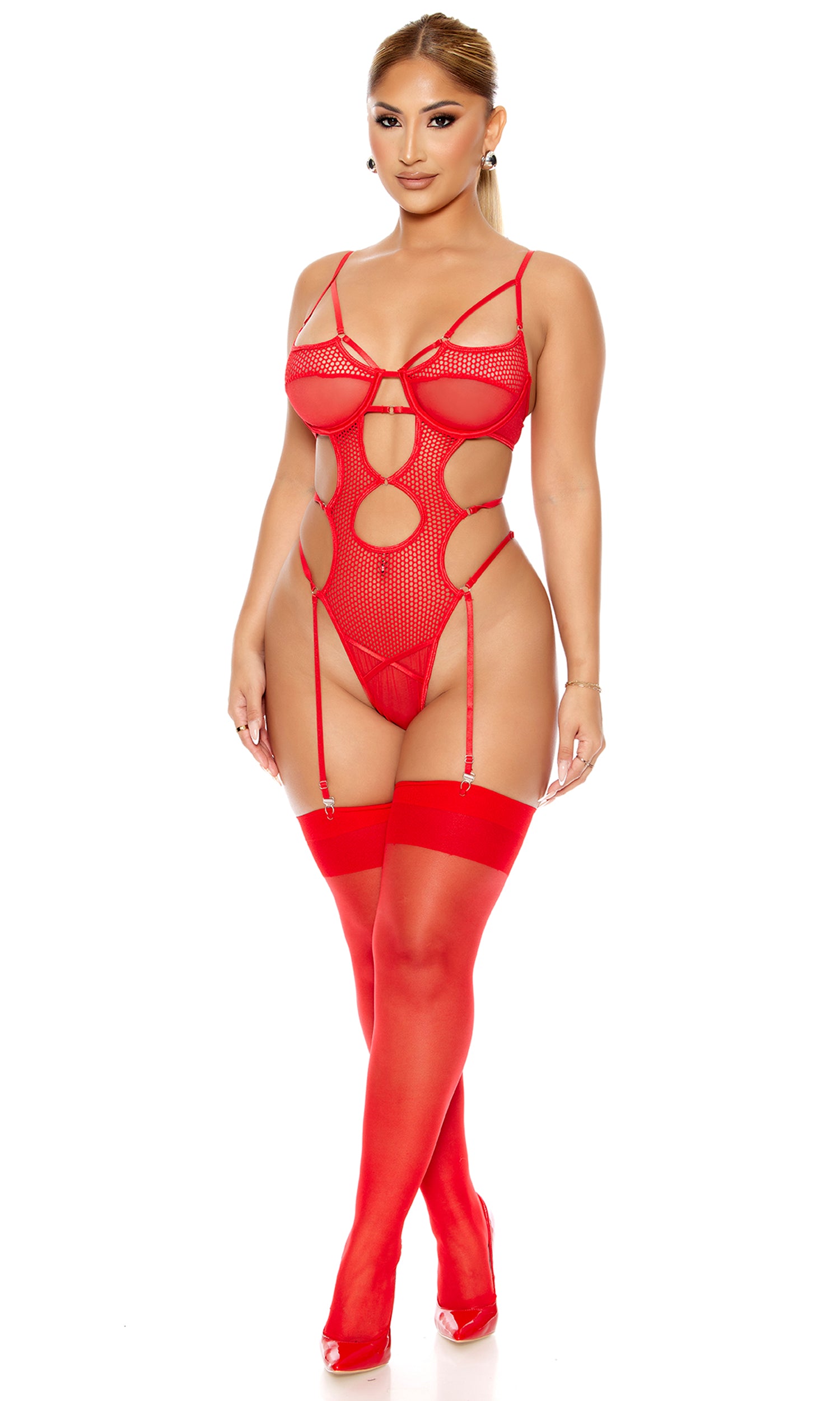 Caught Up O-Net Strappy Teddy Set